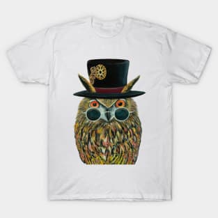 Professor Owl The Steampunk Scientist T-Shirt